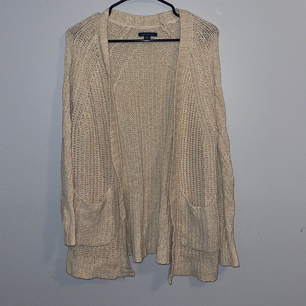 American eagle cream colored long cardigan size extra small/ small